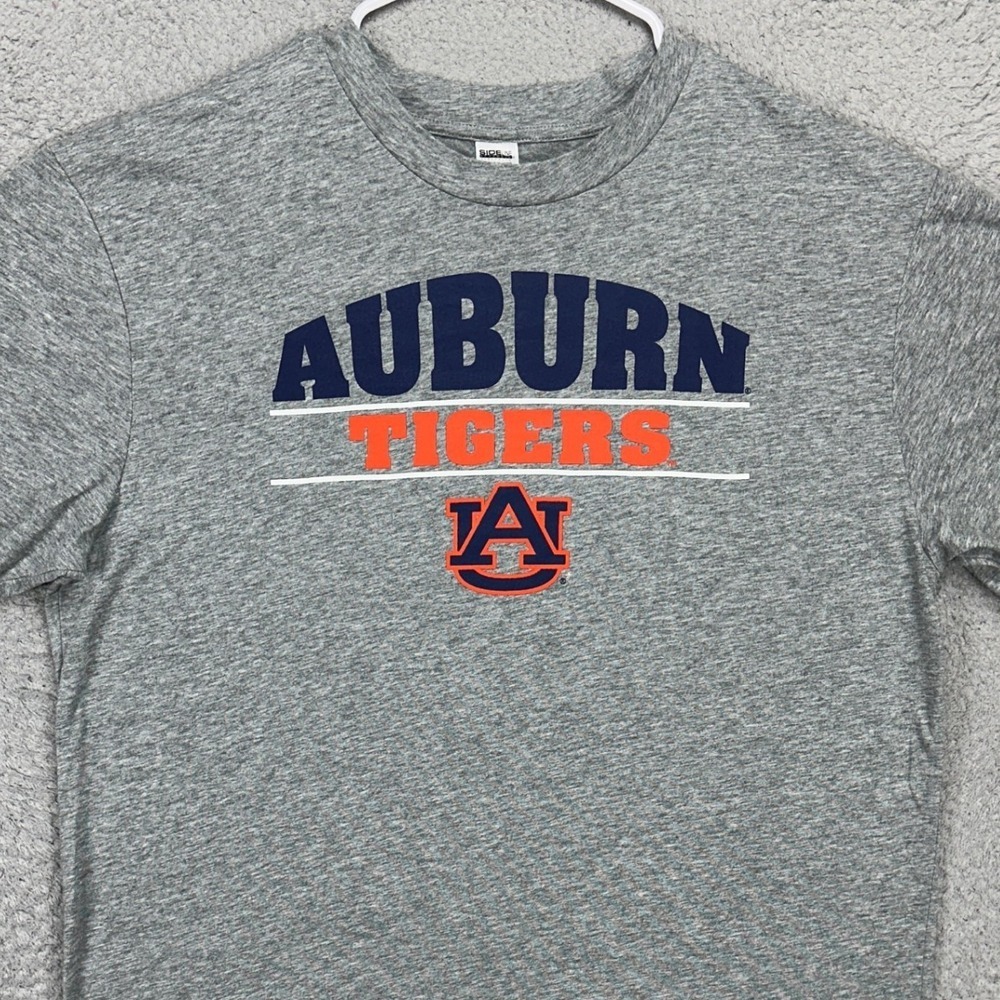 Auburn Tigers Mens Sleepwear T-Shirt Large Grey Short Sleeve Sideline Apparel